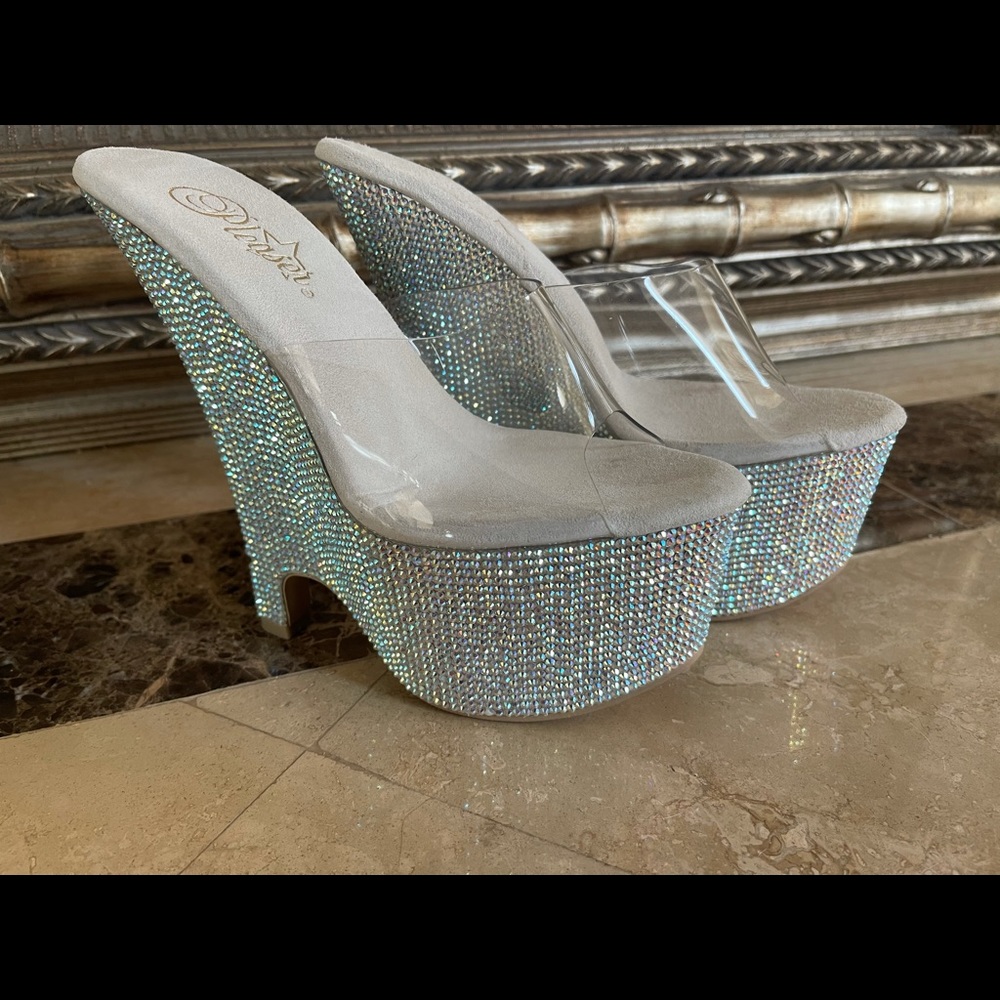Bejeweled Pleaser Wedges Size 7